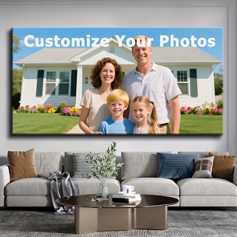 Home Office In Living Room - 1pc Personalized Custom Photo Canvas Print