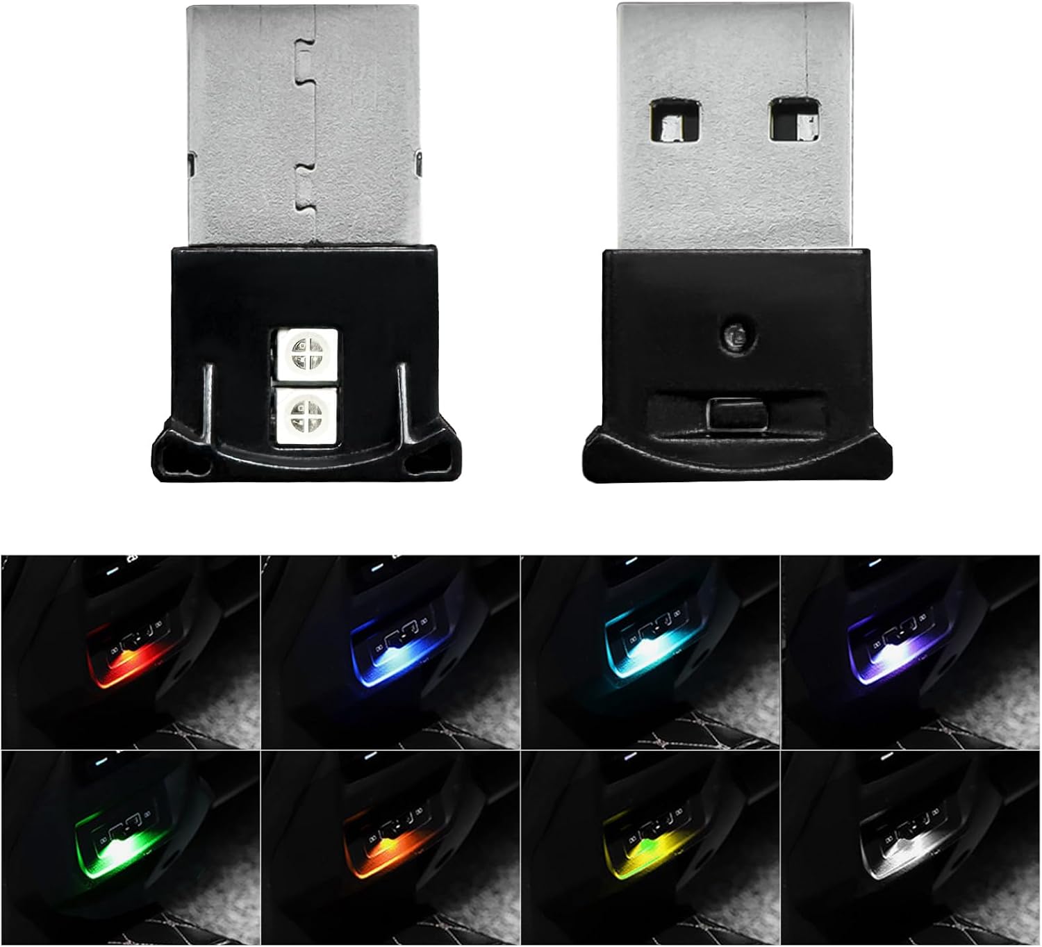 Home Office Laptop - 2PCS Mini USB LED Light, 8