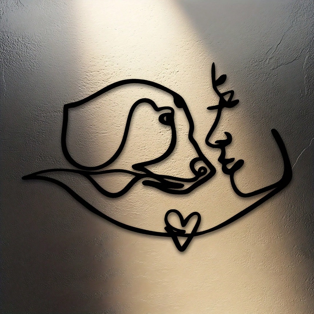 Home Office Minimalist - MageModern Dog Wall Art Iron Silhouette
