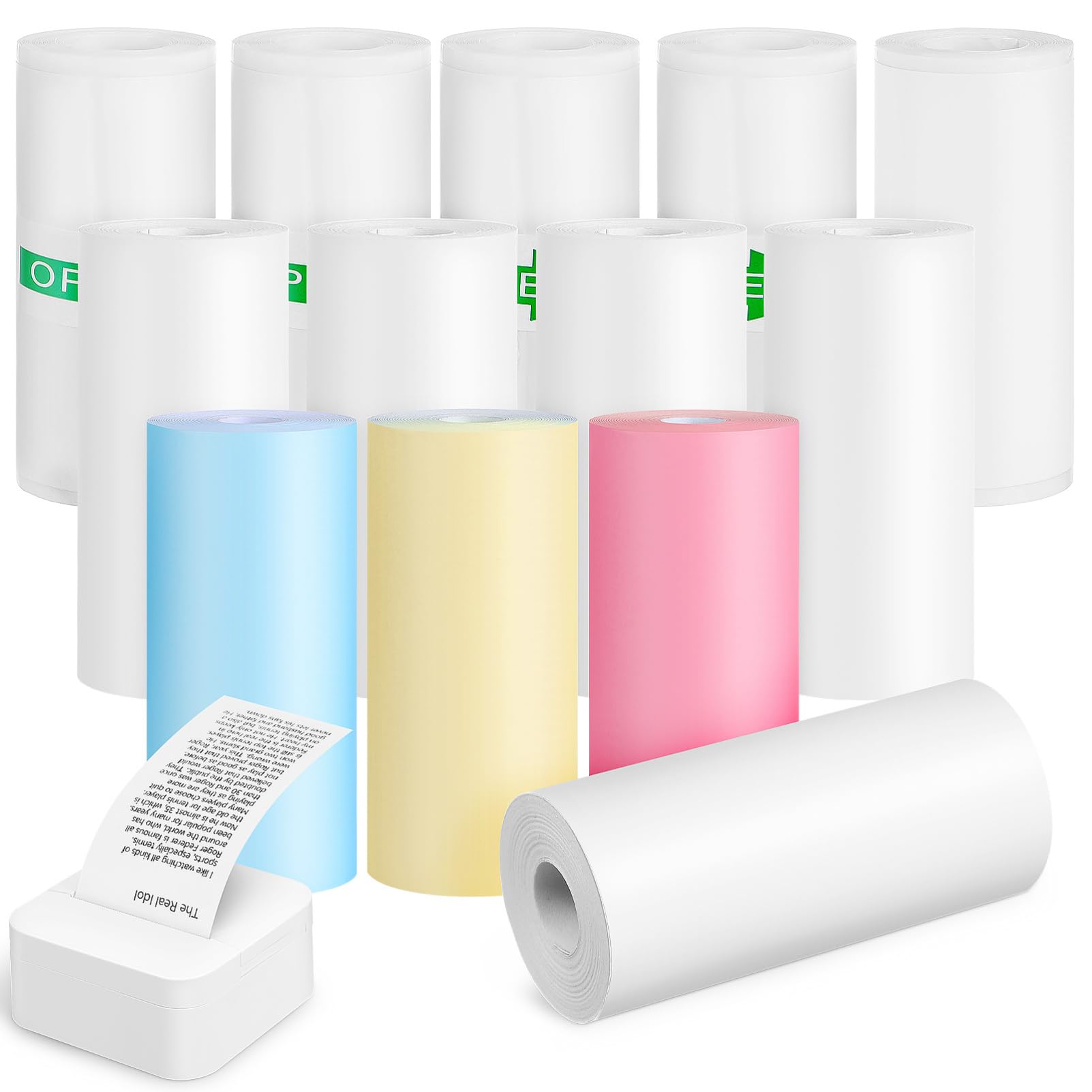 Home Office Printer - Mini Thermal Printer Paper 13 Rolls