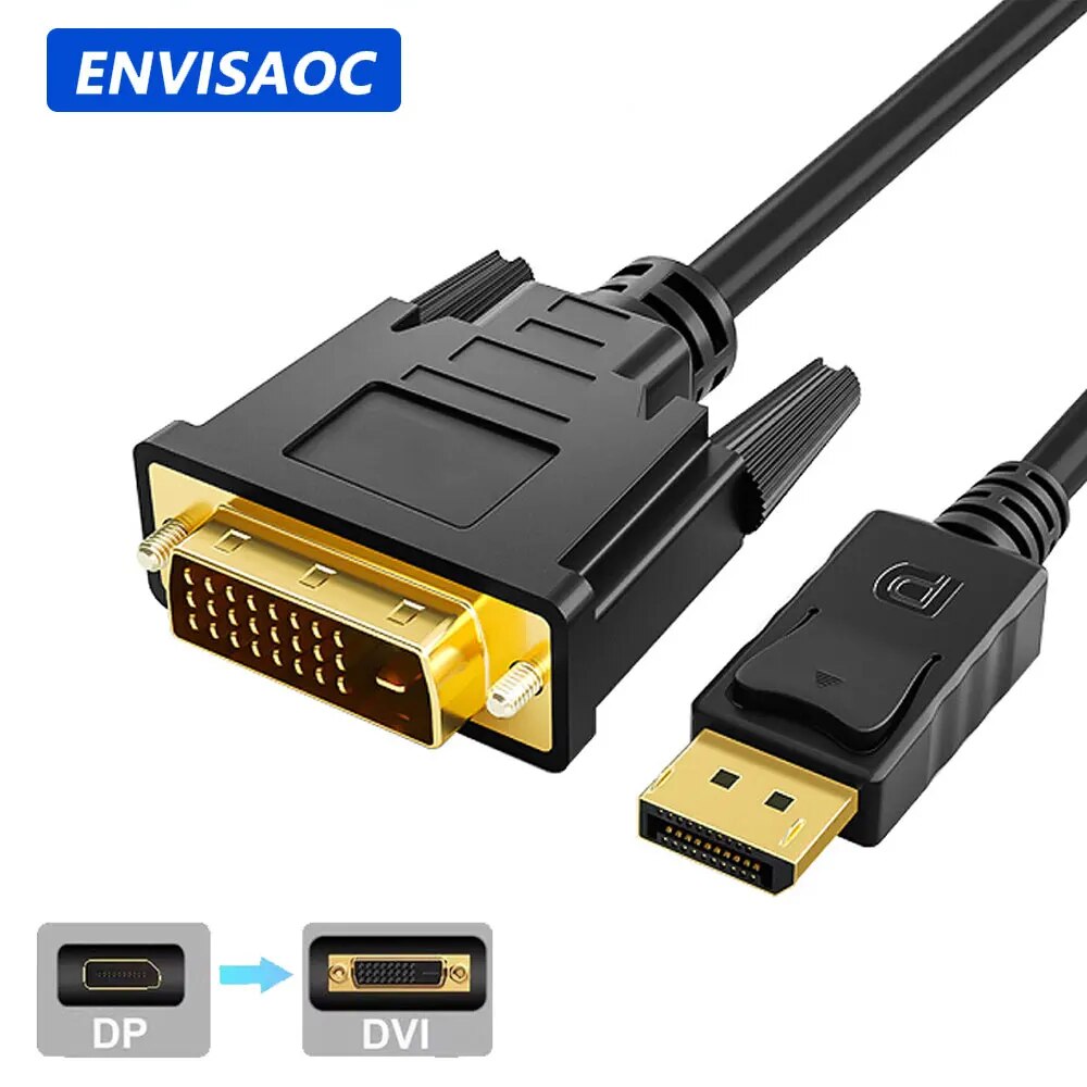 Home Office Laptop - DisplayPort DP to DVI Adapter Connecto