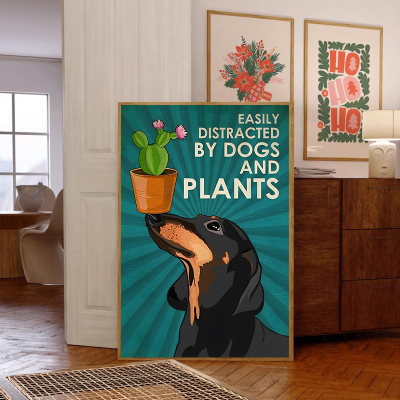 Home Office With Plants - Easily Distracted By Dogs and Plants