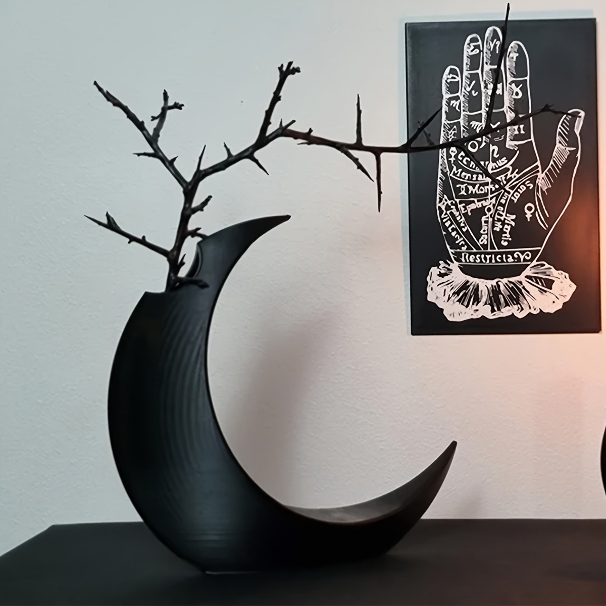 Home Office For Two - Two fashionable moon-style vases and home