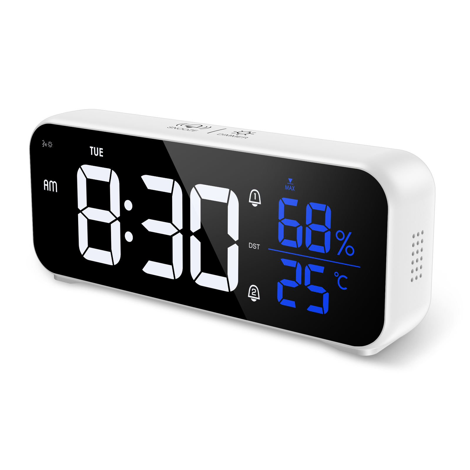 Led Desk Clock - ORIA LED Mirror Alarm Clock Rechargeable