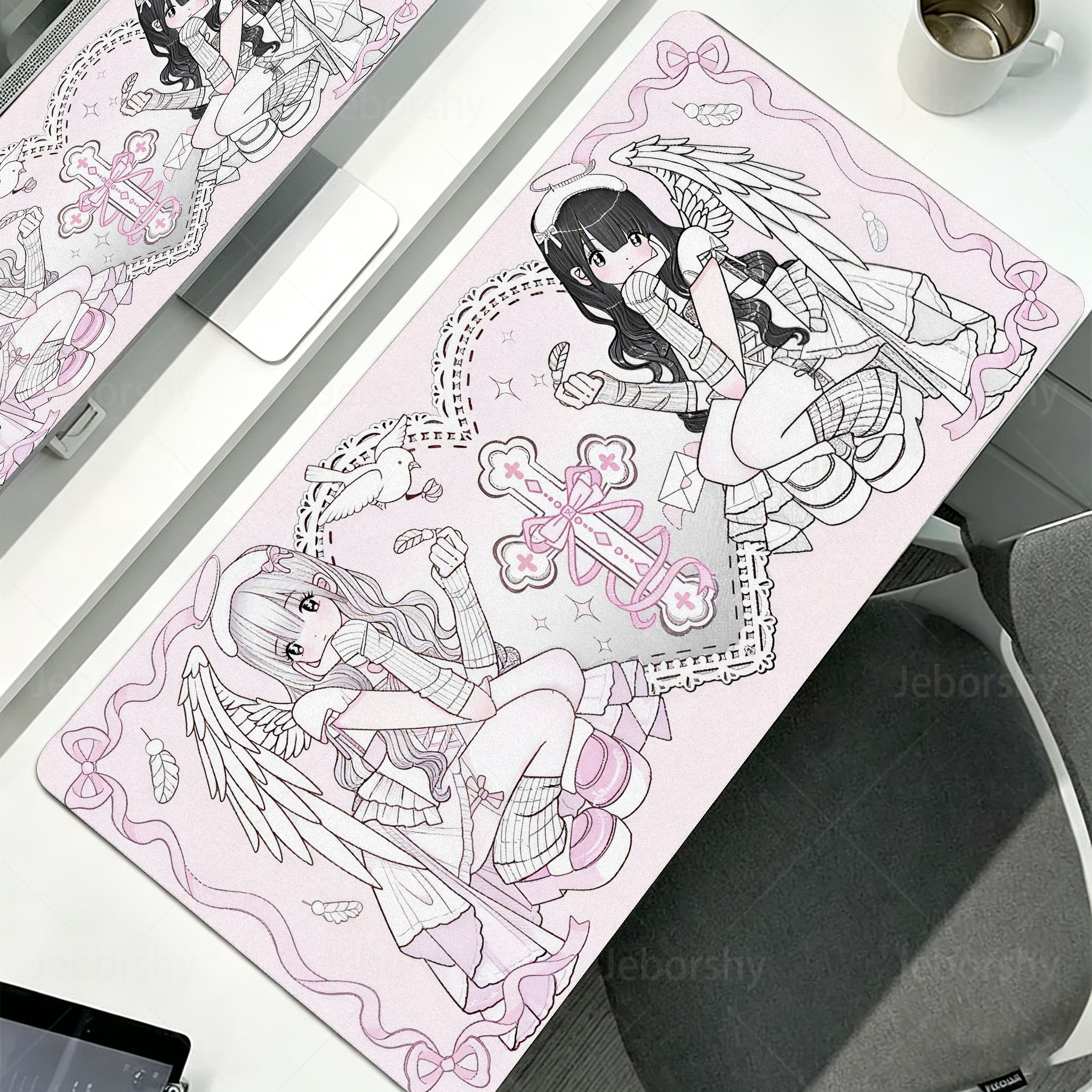 Anime Cute Angel Girls Mouse P - đánh giá và giá Mousepad Xl Extended