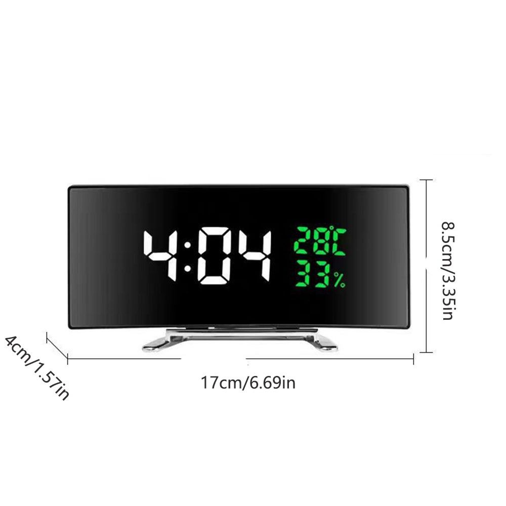 Curved Screen Digital Alarm Cl - đánh giá và giá Led Desk Clock