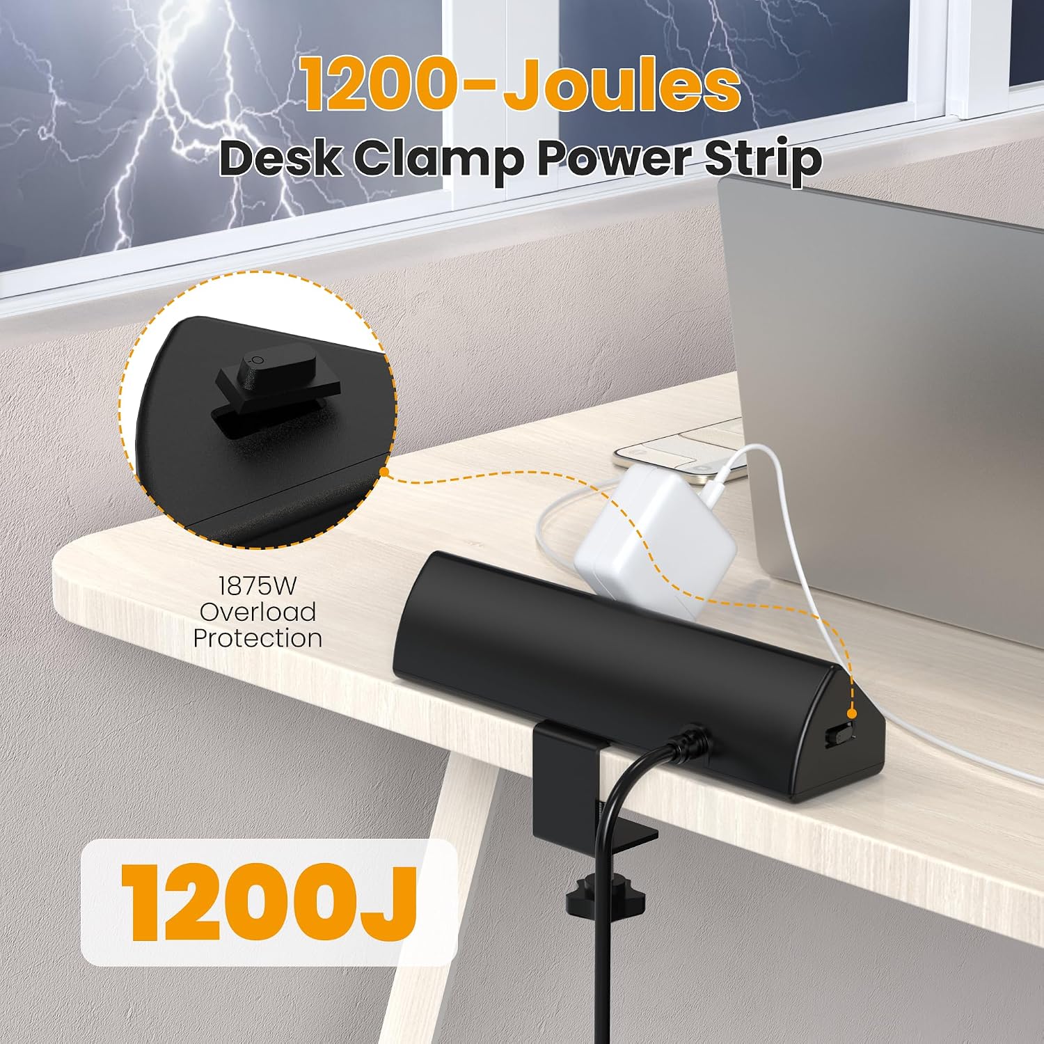 Desk Clamp Power Strip, 65W Fa - đánh giá và giá Power Strip Desk