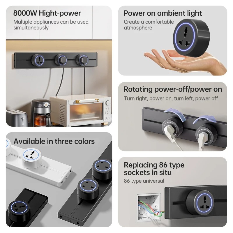 Hidden Wall Socket Power Rail  - đánh giá và giá Power Strip Desk