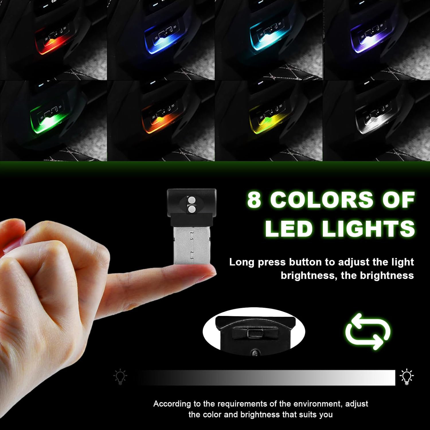 2PCS Mini USB LED Light, 8 Col - đánh giá và giá Home Office Laptop