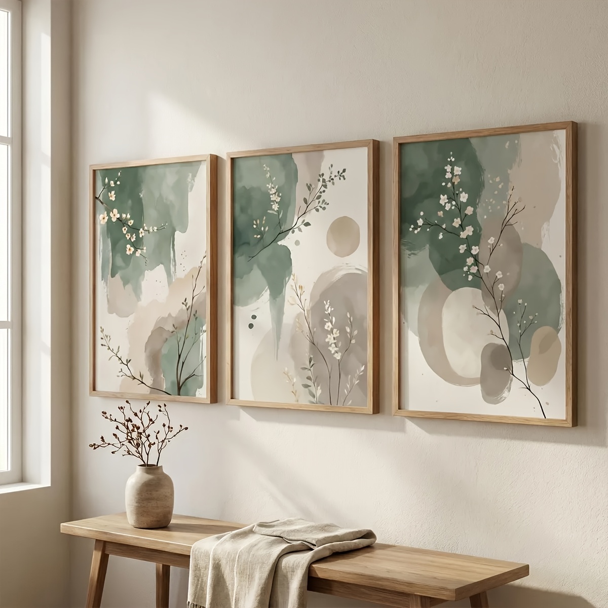 3pcs Japanese-Style Plant Canv - đánh giá và giá Home Office With Plants