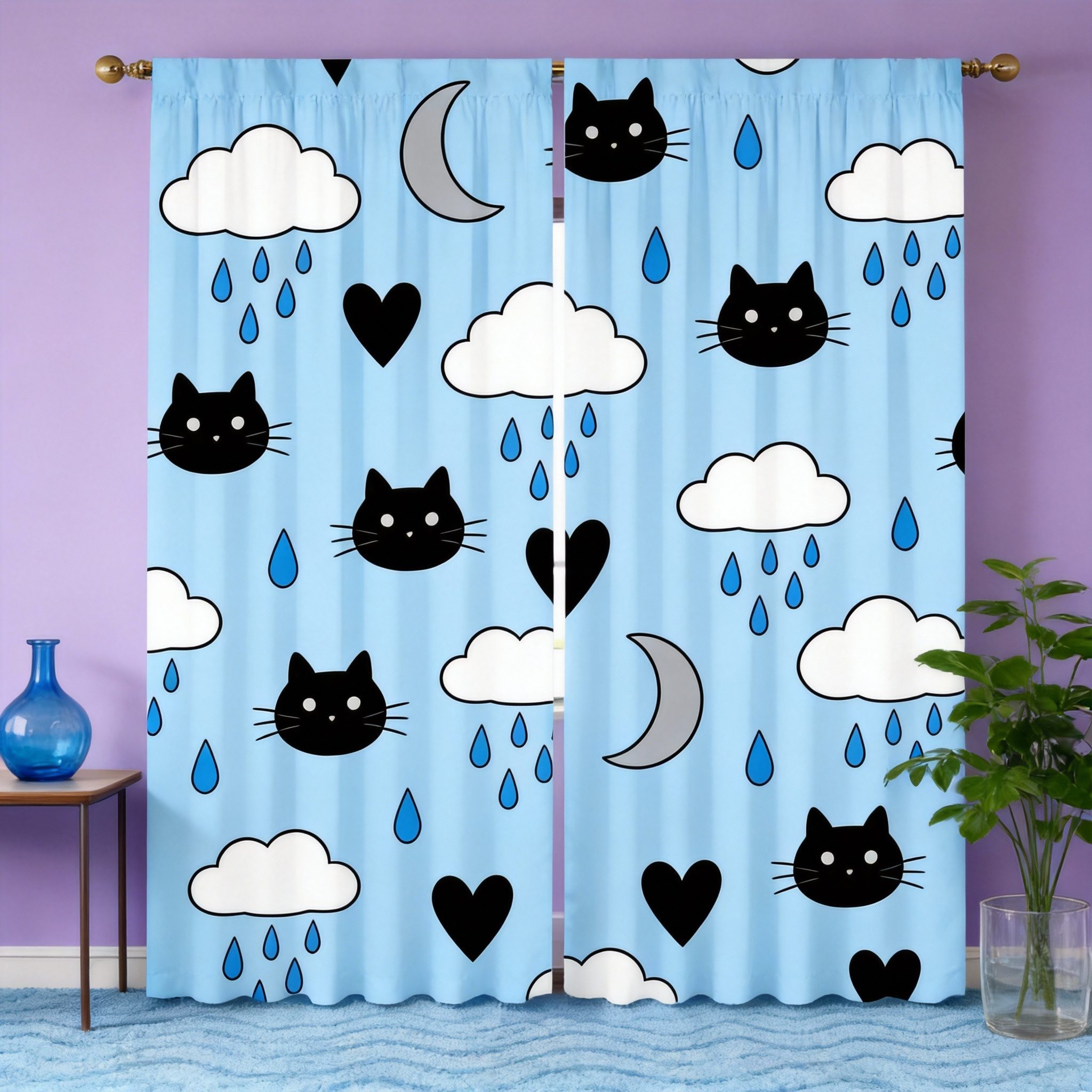 Graffiti Art Curtains 2pcs – B - đánh giá và giá Home Office Icon
