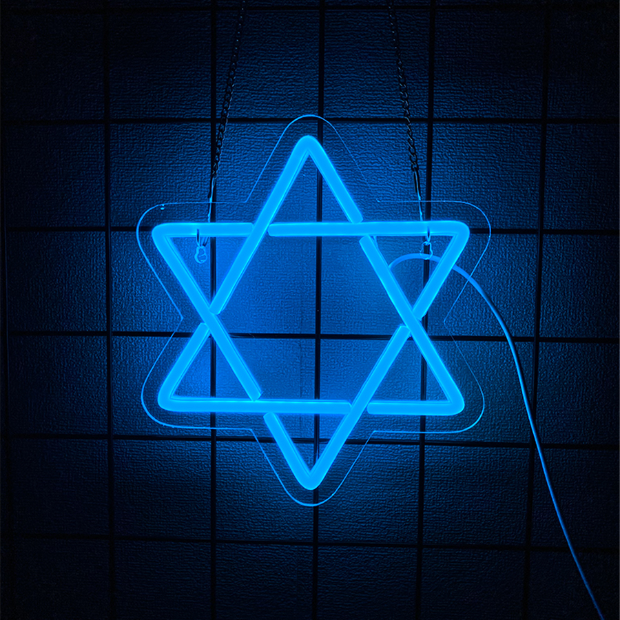 David Star Blue Led Neon Sign, - đánh giá và giá Home Office Icon