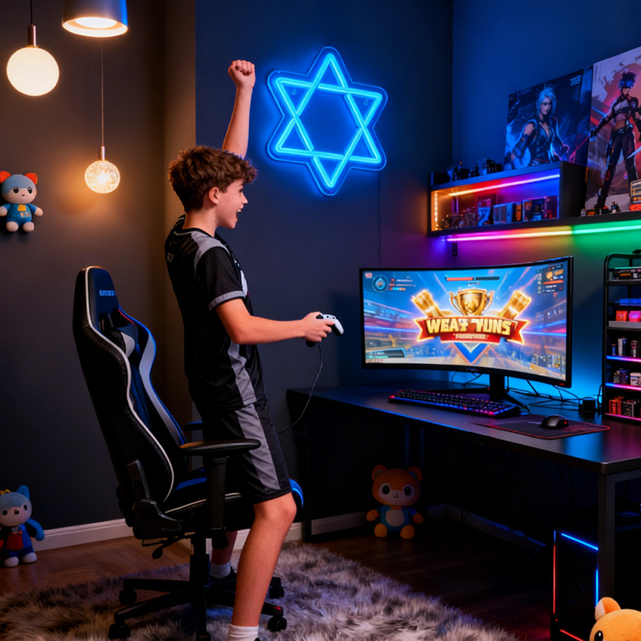 David Star Blue Led Neon Sign, - đánh giá và giá Home Office Icon