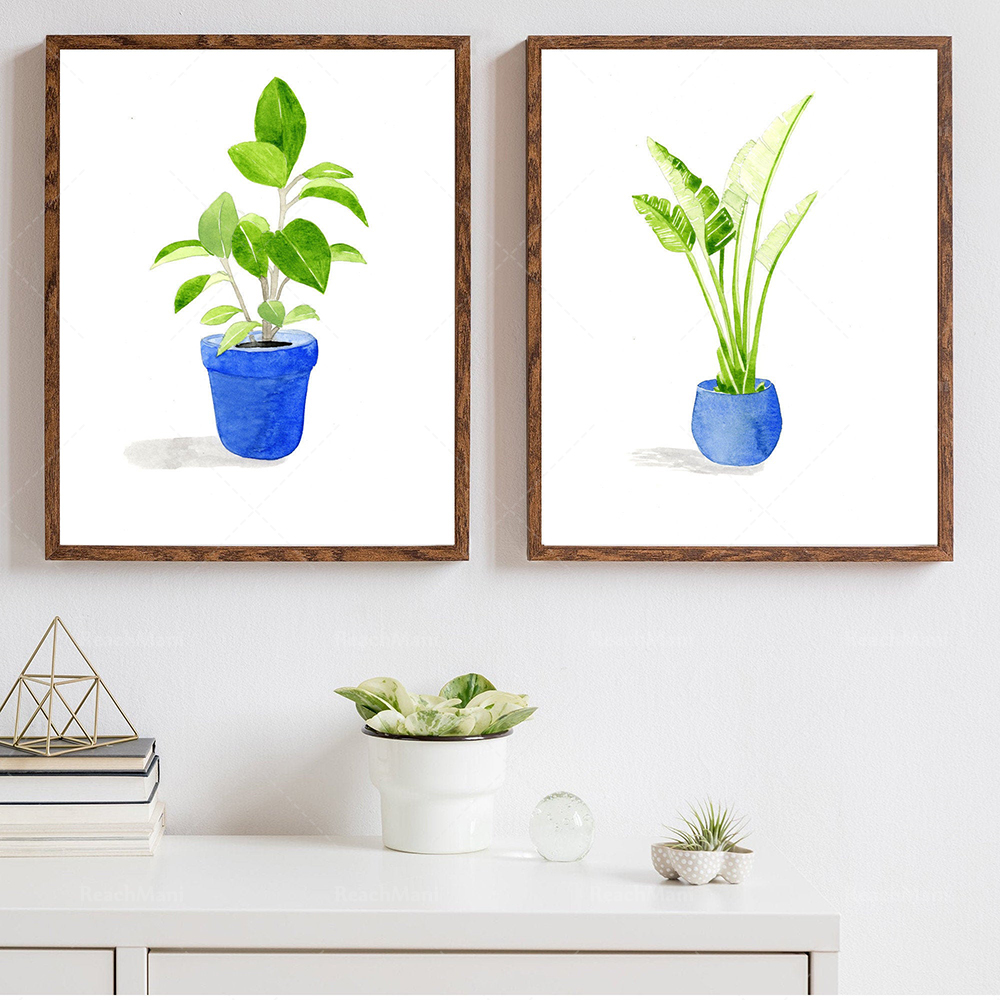 A set of 2 sets of indoor plan - đánh giá và giá Home Office With Plants