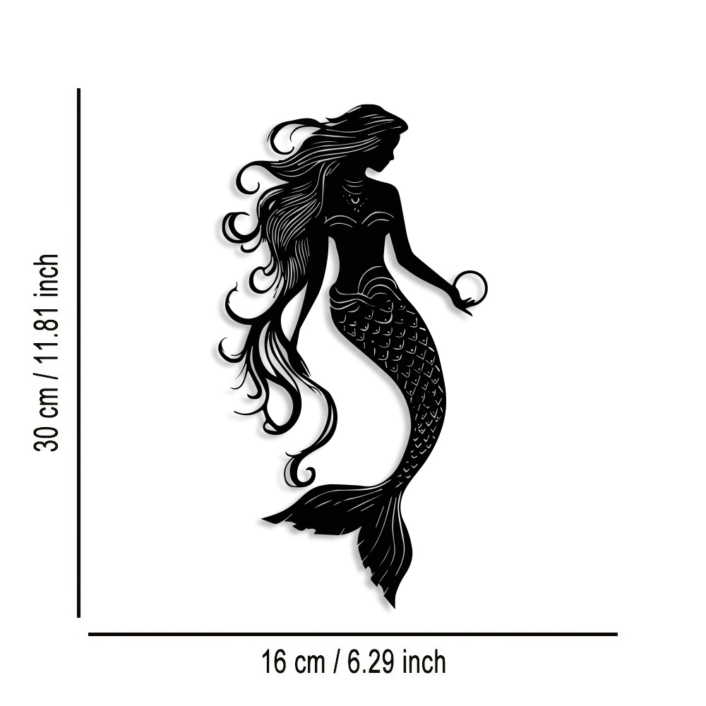 Elegant Mermaid Metal Wall Art - đánh giá và giá Home Office Minimalist