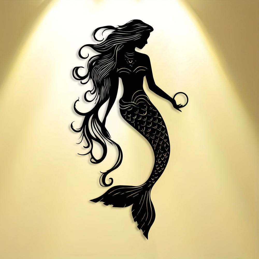 Elegant Mermaid Metal Wall Art - đánh giá và giá Home Office Minimalist
