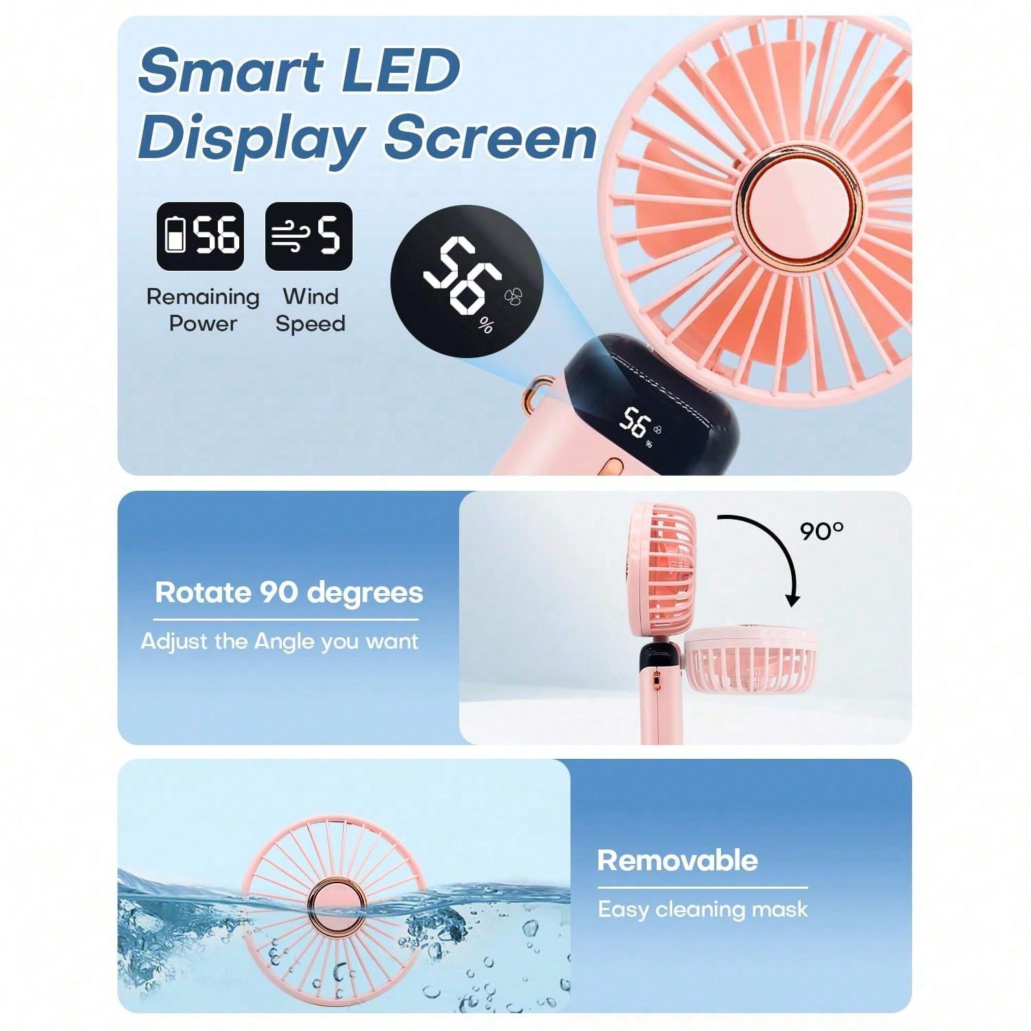 1pc Mini Handheld Electric Fan - đánh giá và giá Standing Desk Electric