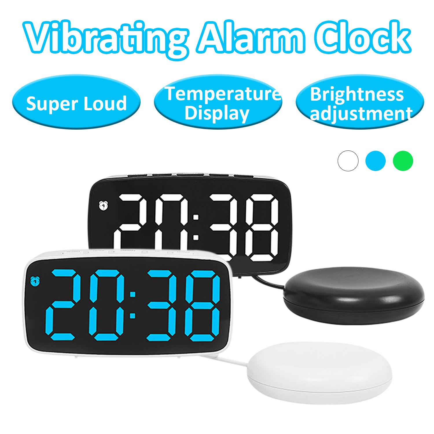 Super Loud Vibrating Alarm Clo - đánh giá và giá Led Desk Clock