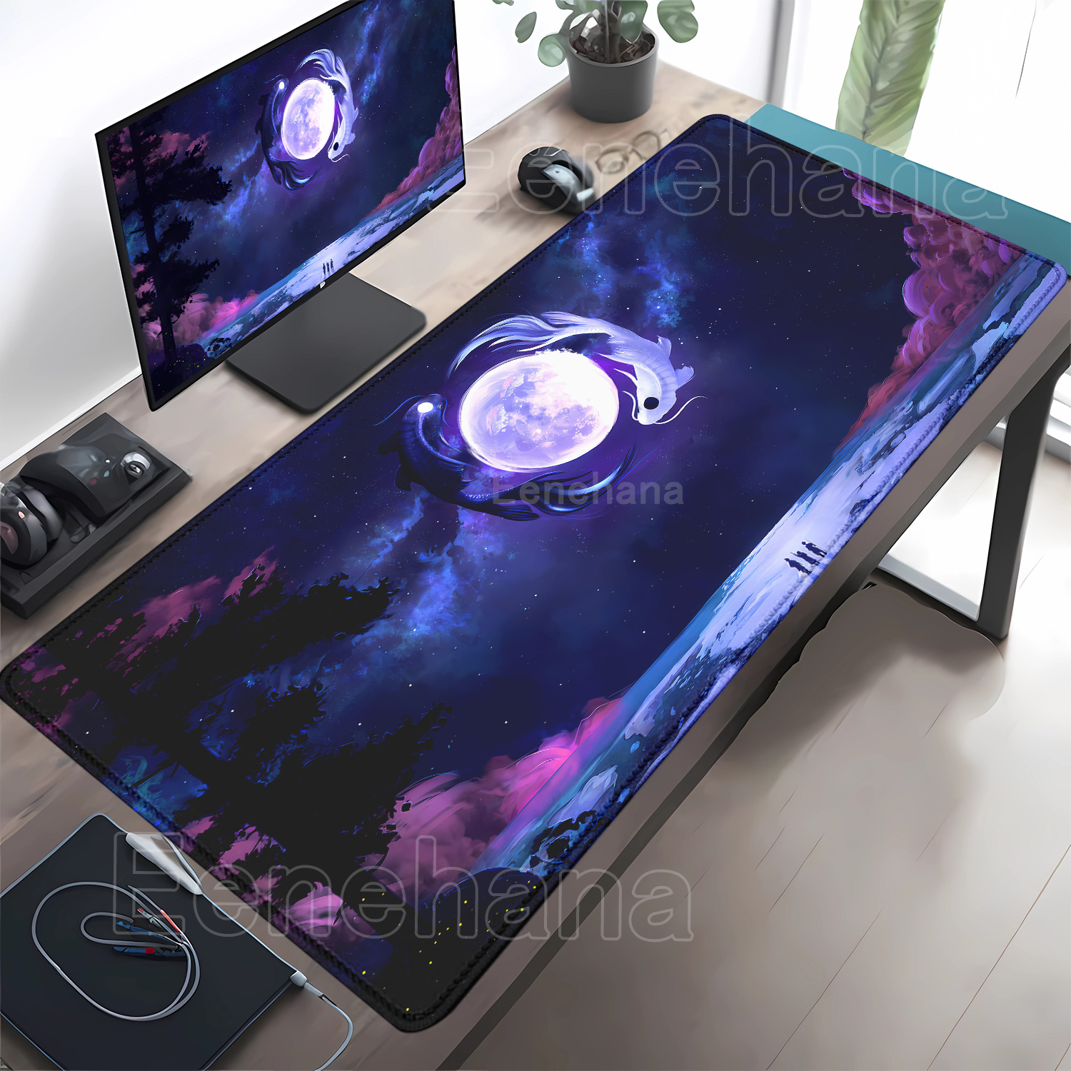 Koi Yinyang Black and White Mo - đánh giá và giá Mousepad Xl Extended