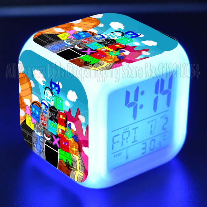 Angry Geometry Dash Alarm Cloc - đánh giá và giá Led Desk Clock