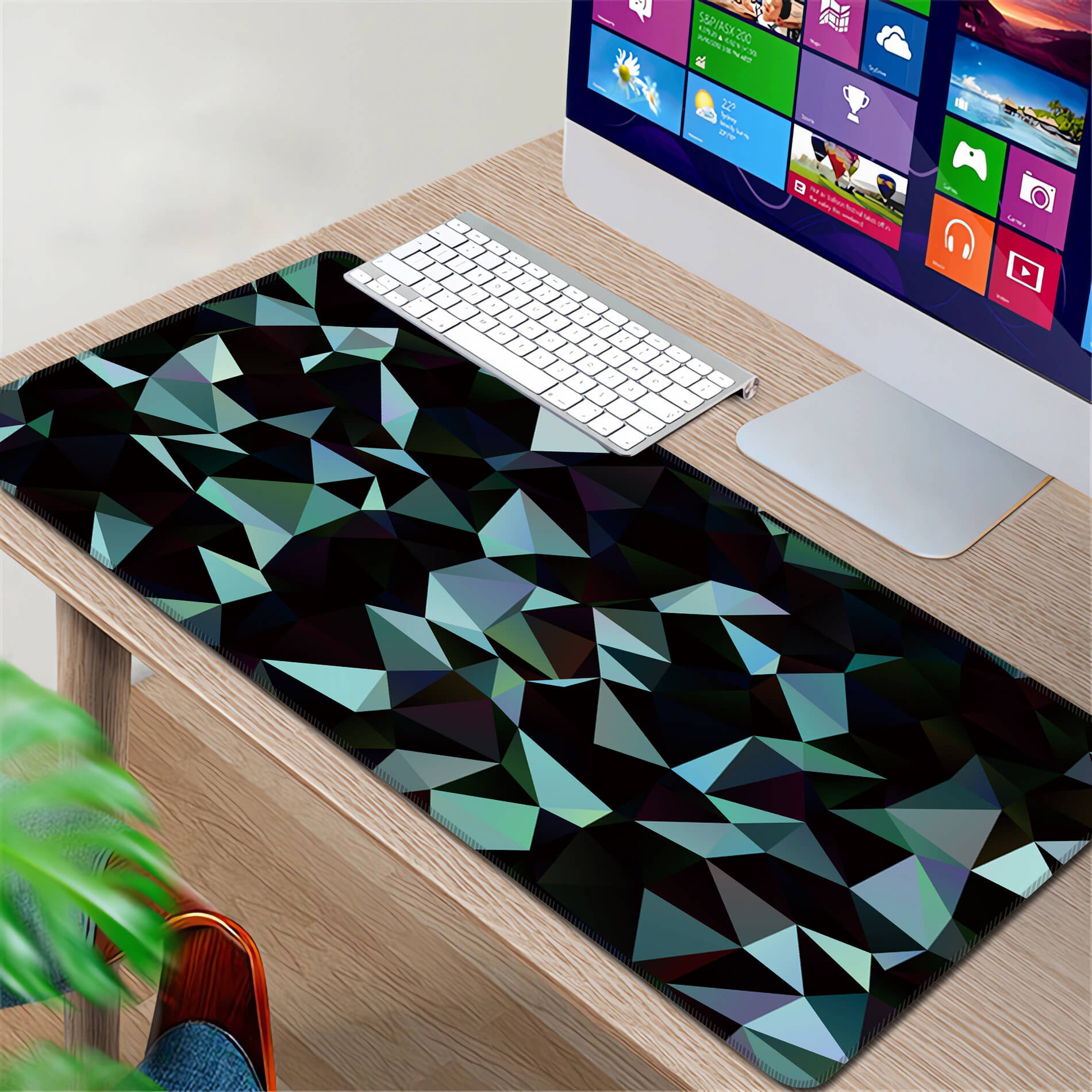 Retro Polygon Design Desk Pad, - đánh giá và giá Mousepad Xl Extended