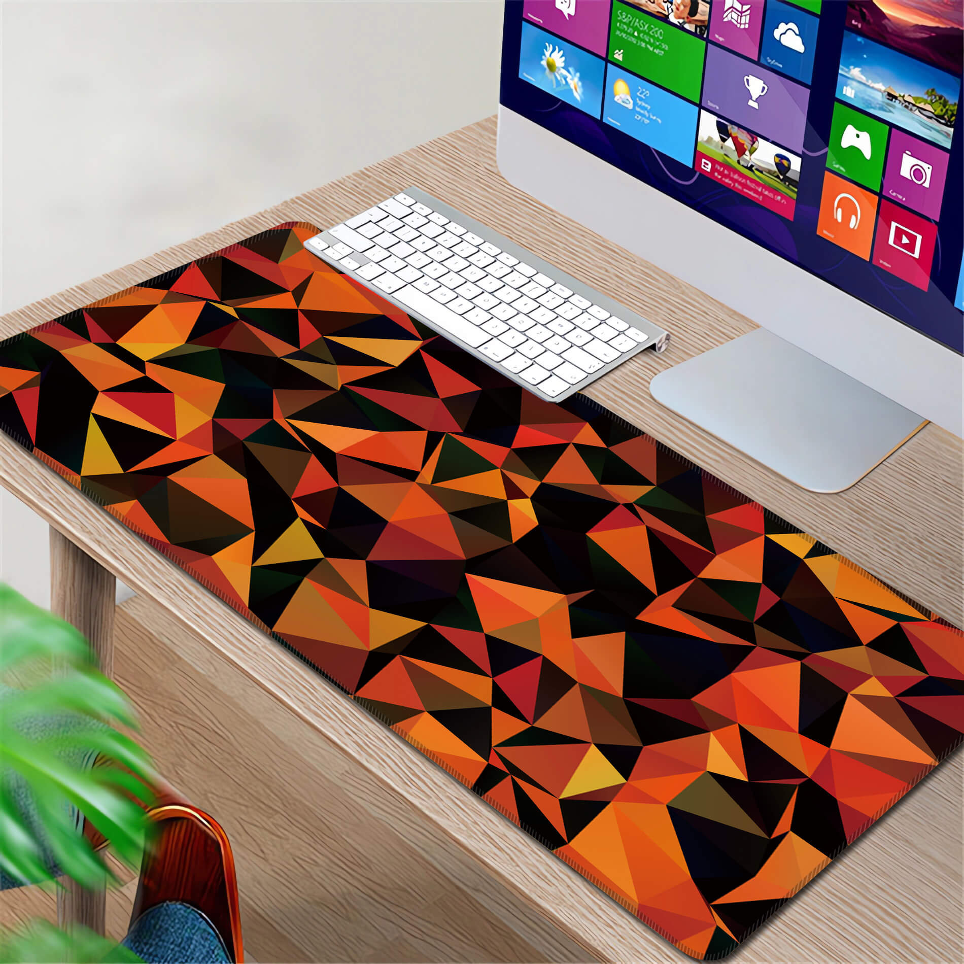 Retro Polygon Design Desk Pad, - đánh giá và giá Mousepad Xl Extended