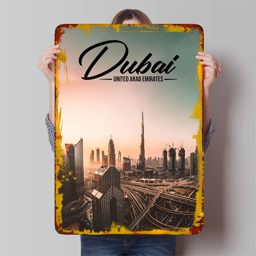 Dubai Cityscape Metal Wall Art - đánh giá và giá Home Office Dubai