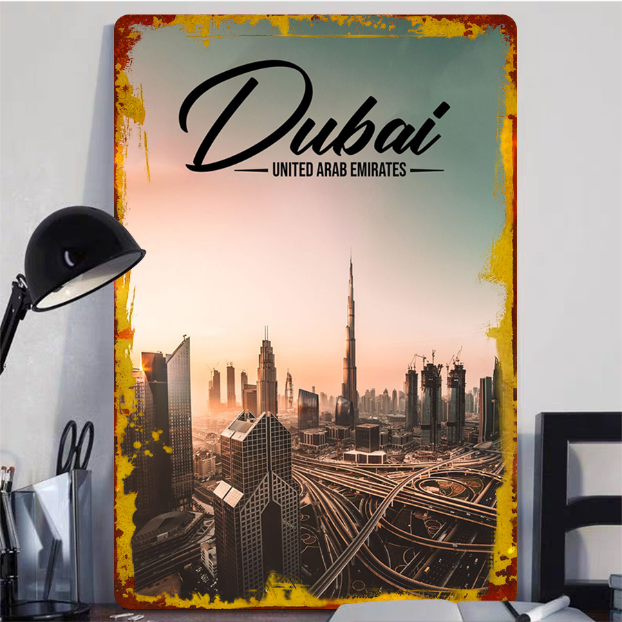 Dubai Cityscape Metal Wall Art - đánh giá và giá Home Office Dubai