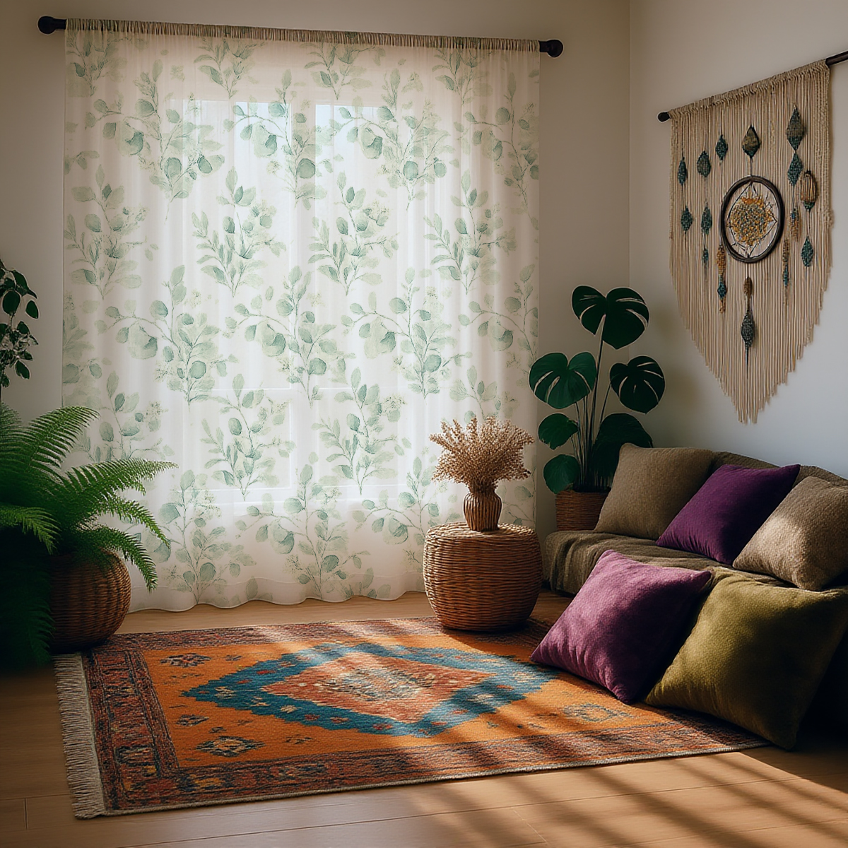 1 Piece Green Branch & Bud She - đánh giá và giá Home Office With Plants