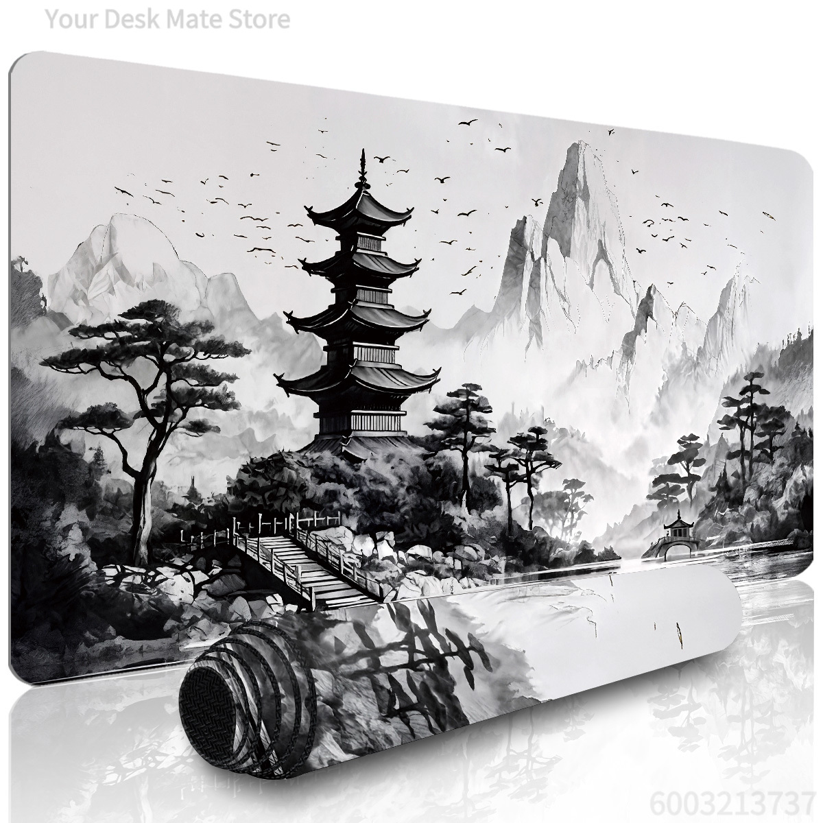 Ink Wash Mountain Landscape De - đánh giá và giá Mousepad Xl Extended