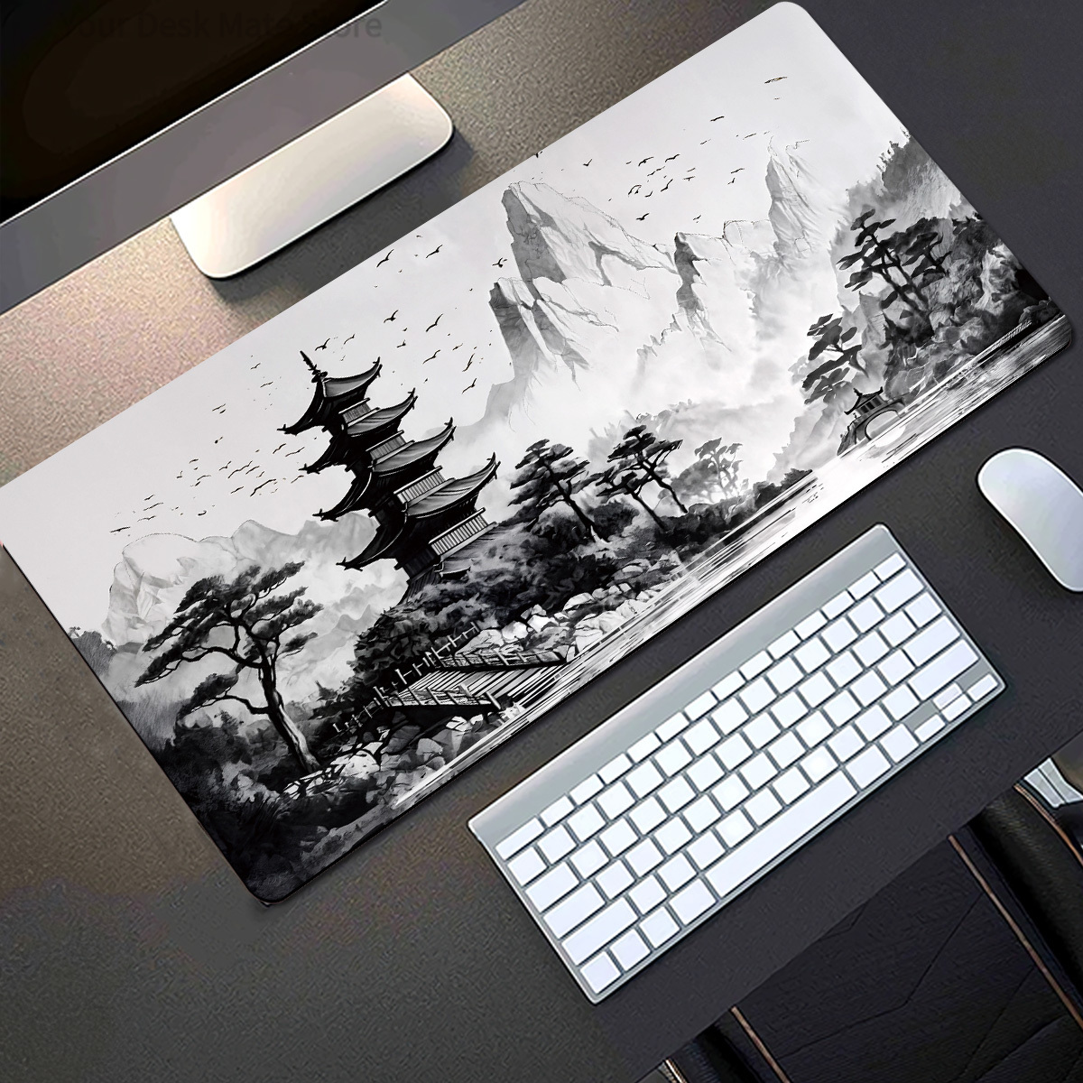 Ink Wash Mountain Landscape De - đánh giá và giá Mousepad Xl Extended