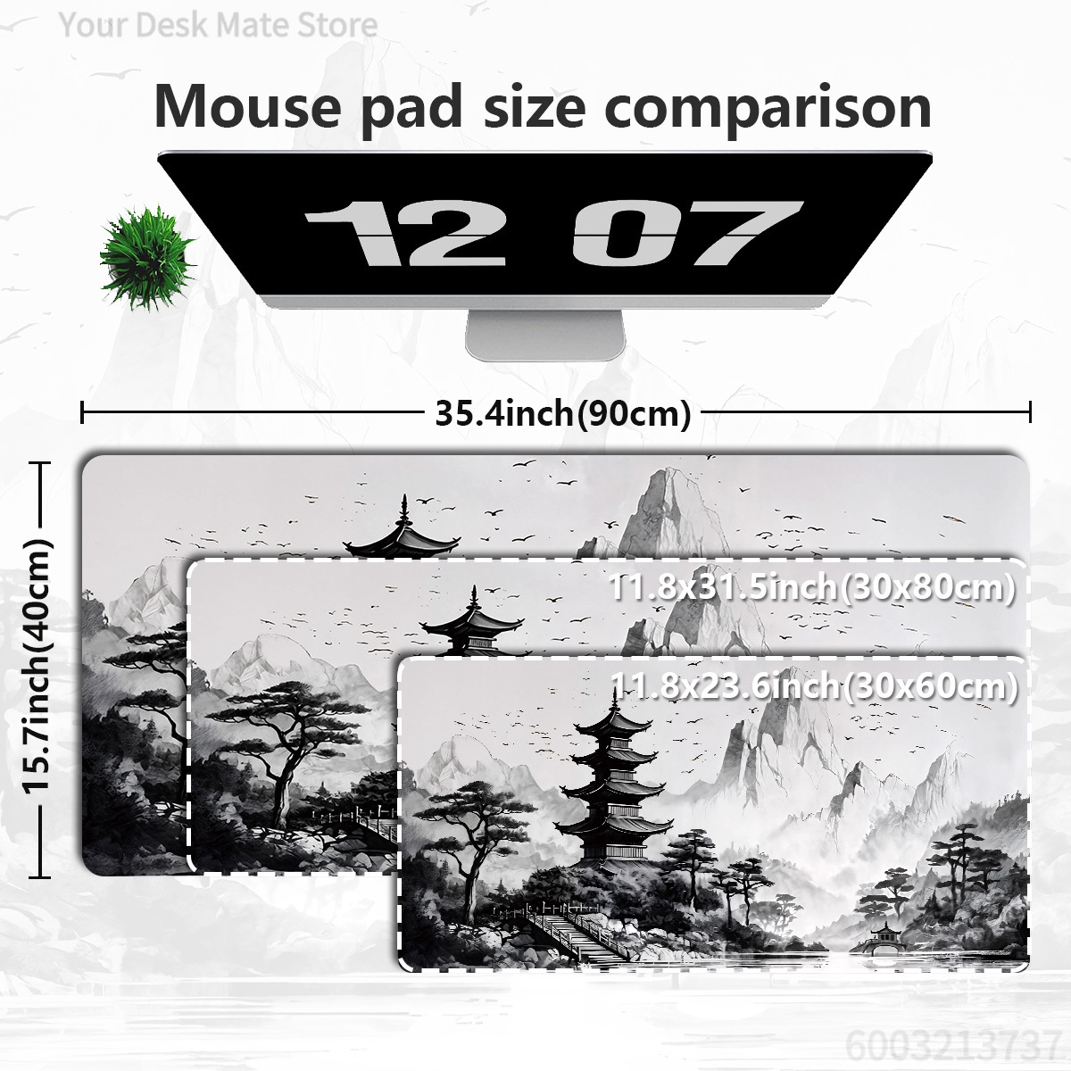 Ink Wash Mountain Landscape De - đánh giá và giá Mousepad Xl Extended