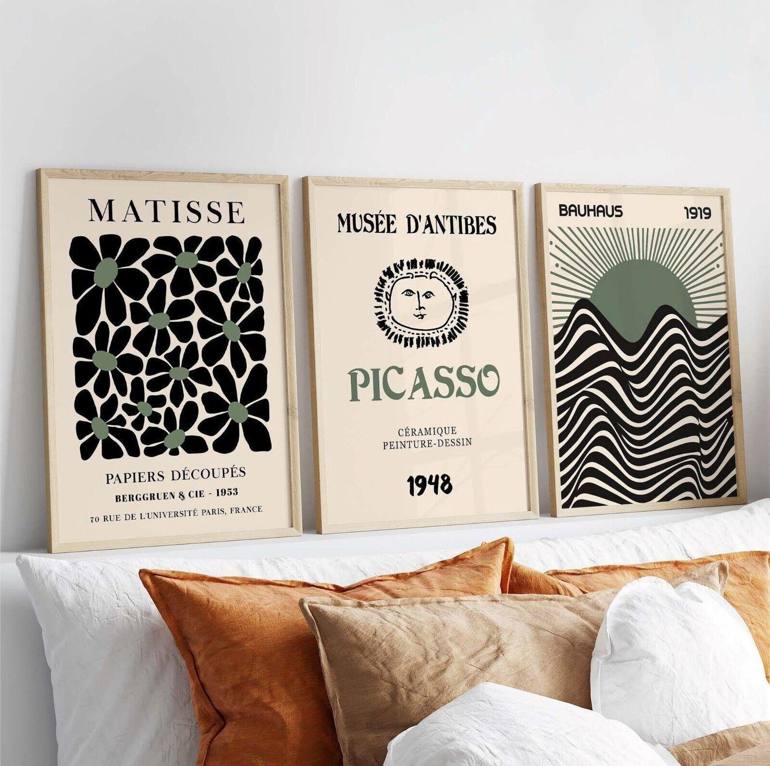 3pcs/set Retro Matisse Canvas  - đánh giá và giá Home Office Minimalist