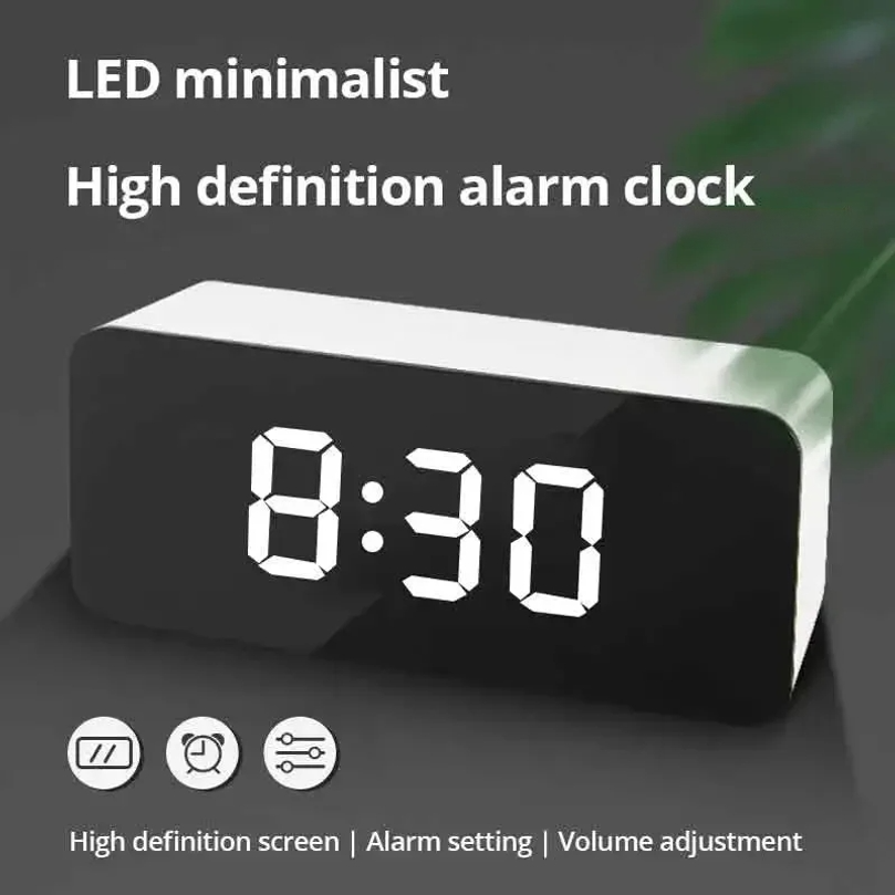 LED Mirror Desktop Alarm Clock - đánh giá và giá Led Desk Clock