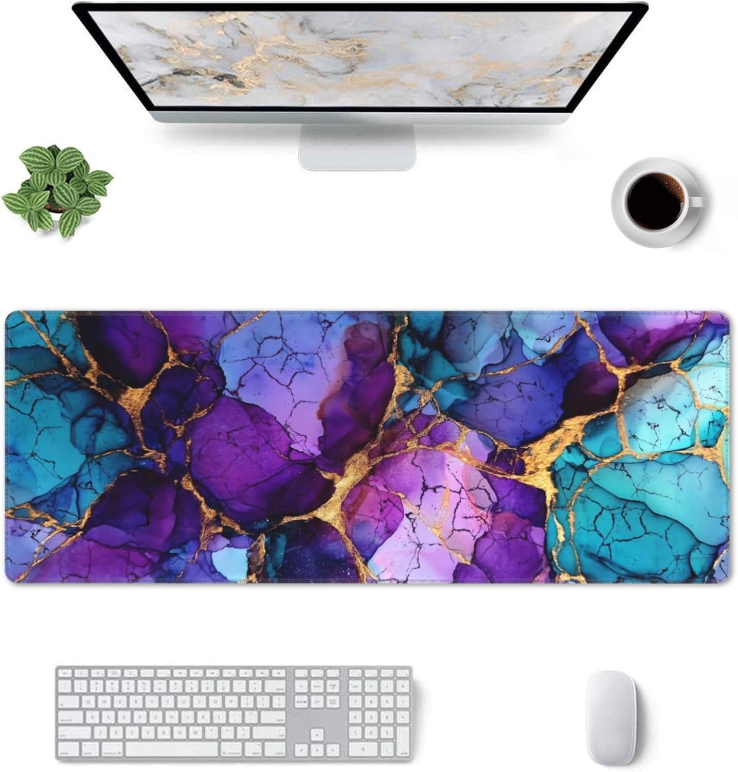 Marble-Themed Extended Gaming  - đánh giá và giá Mousepad Xl Extended