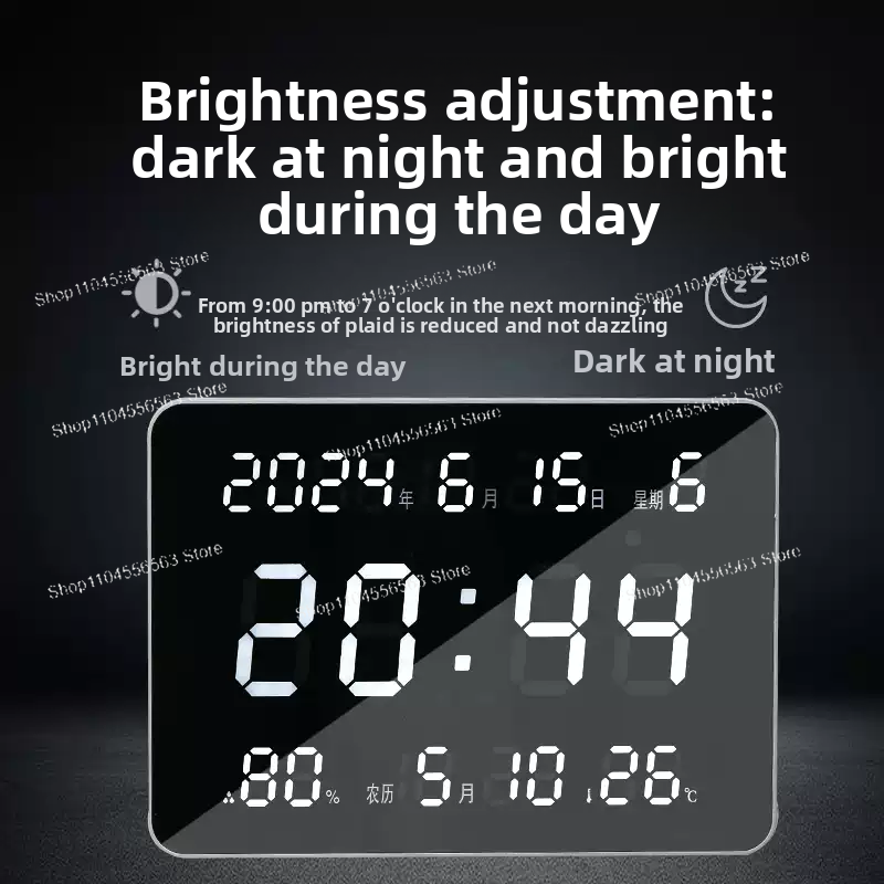 Digital Wall Clock with LED Di - đánh giá và giá Home Office Updates