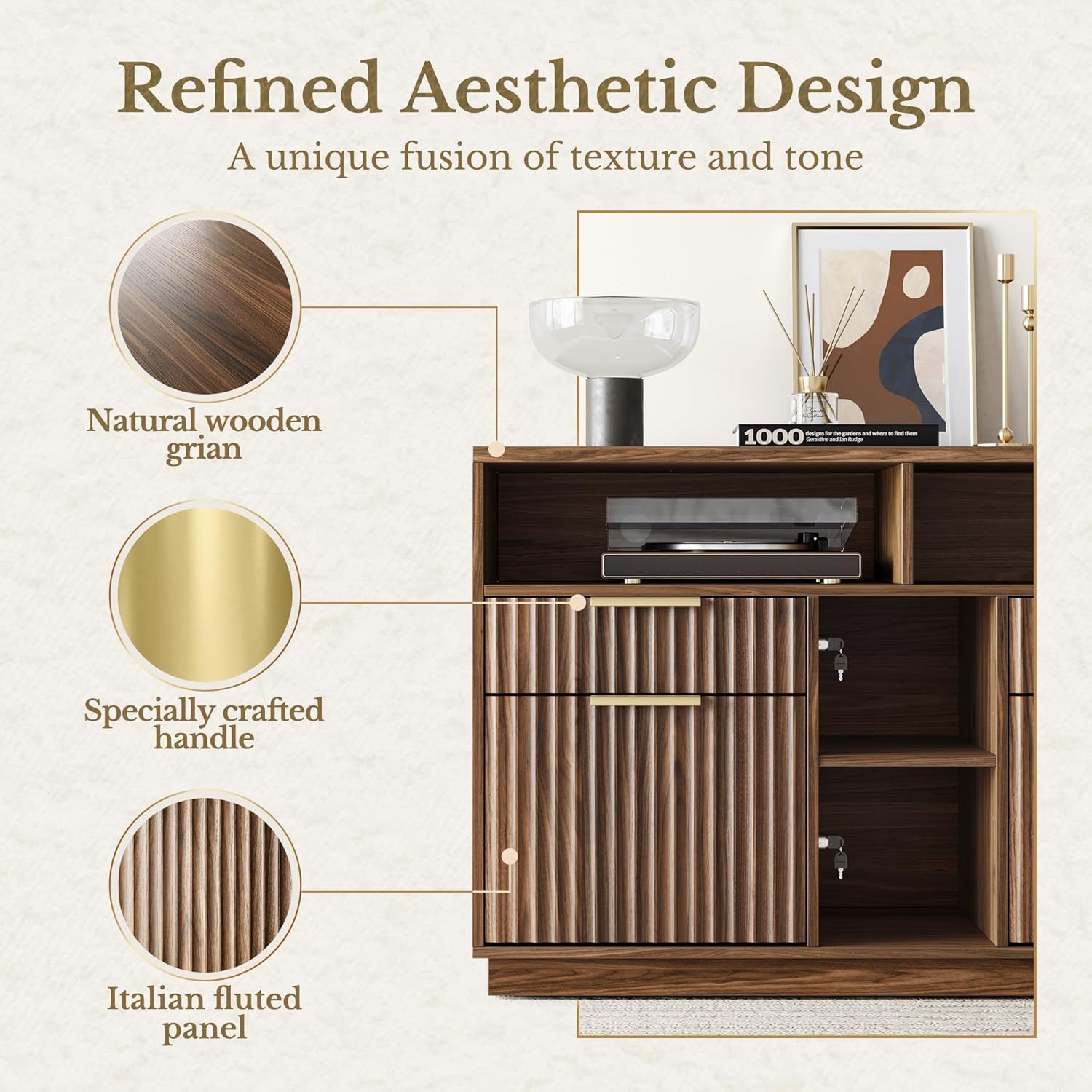 4 Drawer File Cabinet, Fluted  - đánh giá và giá Home Office Printer