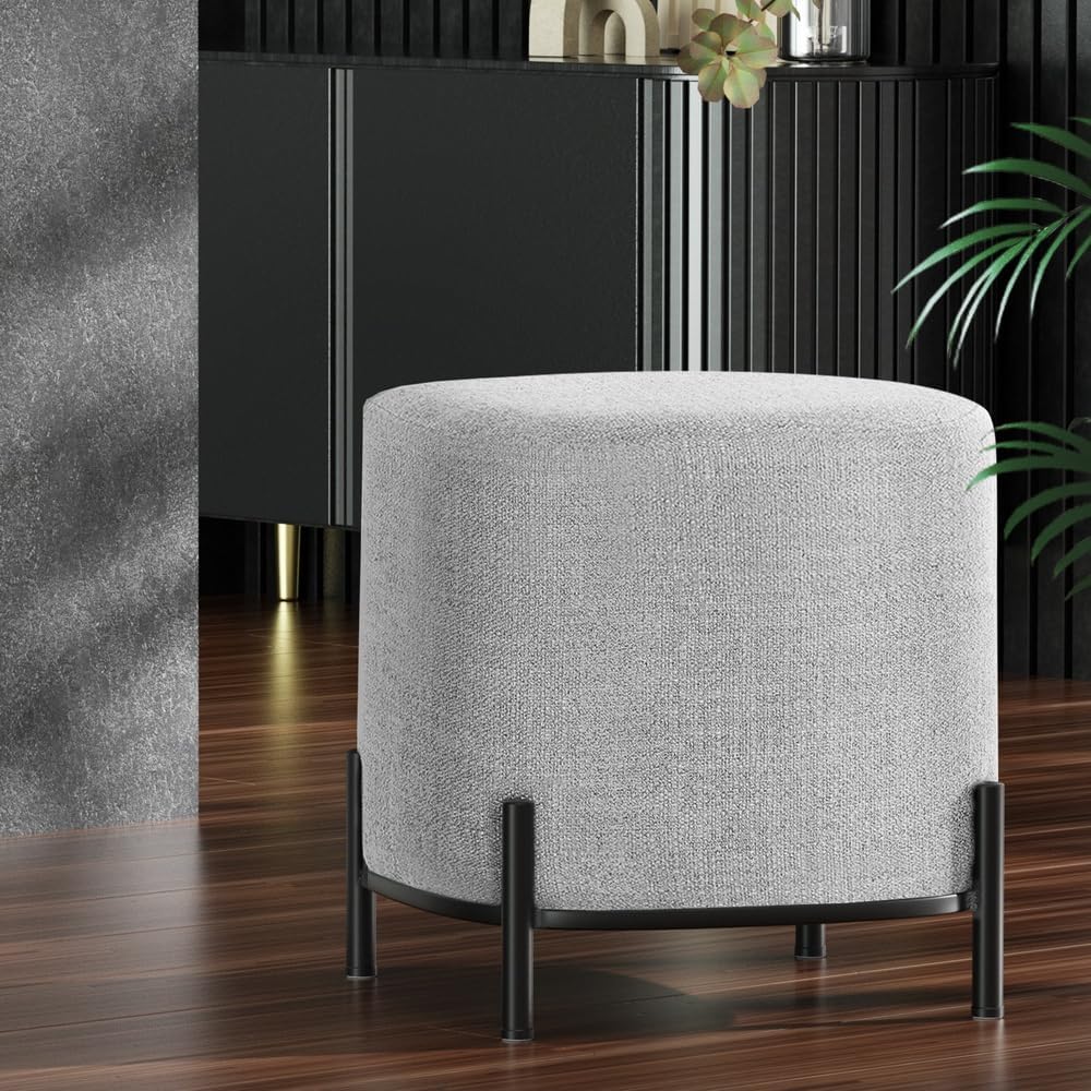 **/Ottoman, Round Footstool Lo - đánh giá và giá Home Office In Living Room