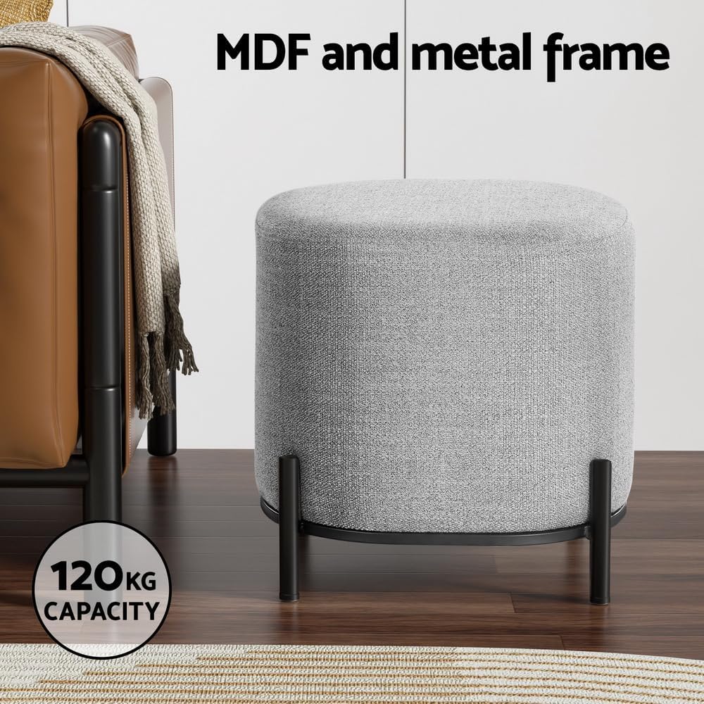 **/Ottoman, Round Footstool Lo - đánh giá và giá Home Office In Living Room