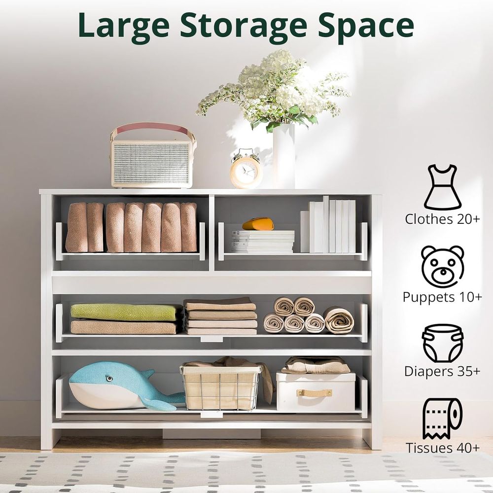 40-inch Wide 4-Drawer White Wo - đánh giá và giá Home Office In Living Room
