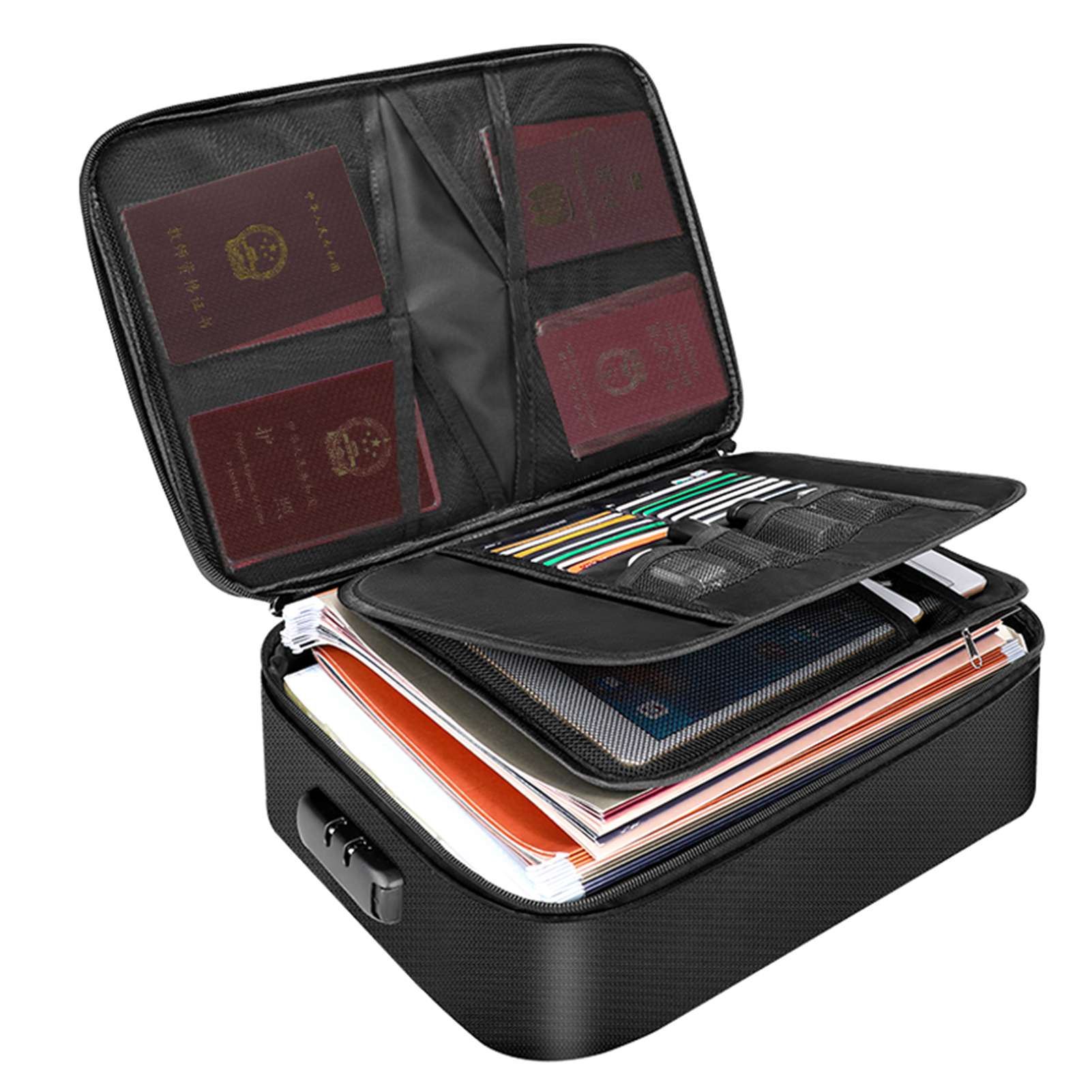Fireproof Document Bag with Zi - đánh giá và giá Home Office For Passport