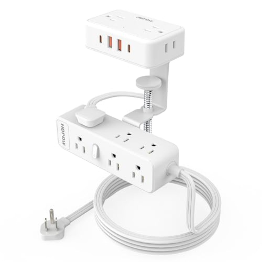 Dual Layer Desk Clamp Power St - đánh giá và giá Power Strip Desk
