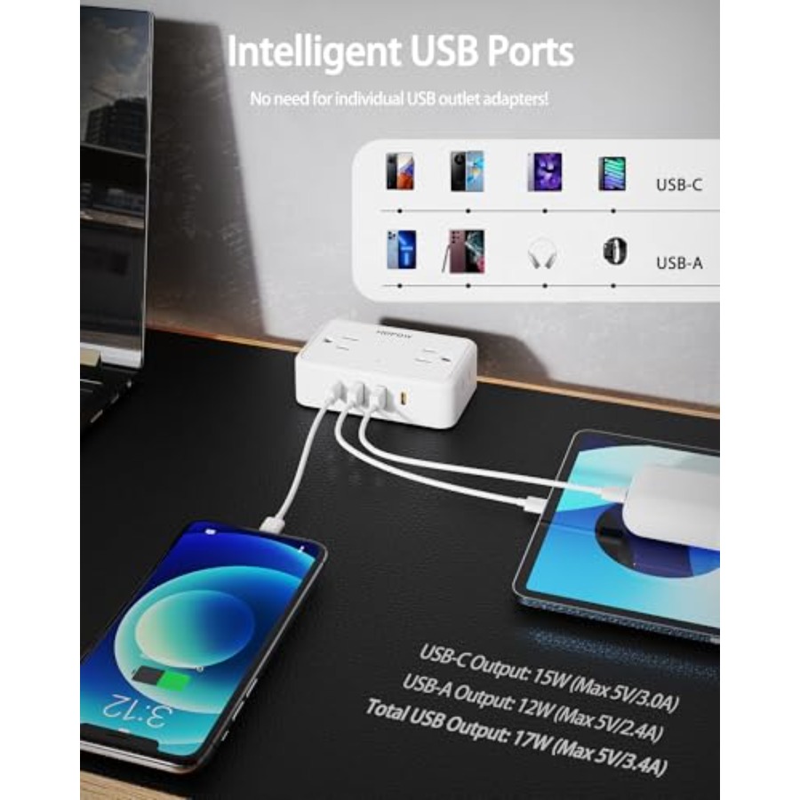 Dual Layer Desk Clamp Power St - đánh giá và giá Power Strip Desk