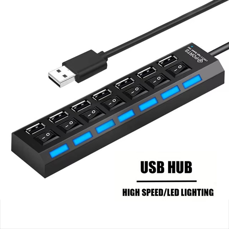 7 Port USB 2.0 Hub Splitter Fo - đánh giá và giá Home Office Laptop