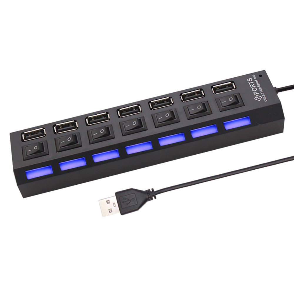 7 Port USB 2.0 Hub Splitter Fo - đánh giá và giá Home Office Laptop