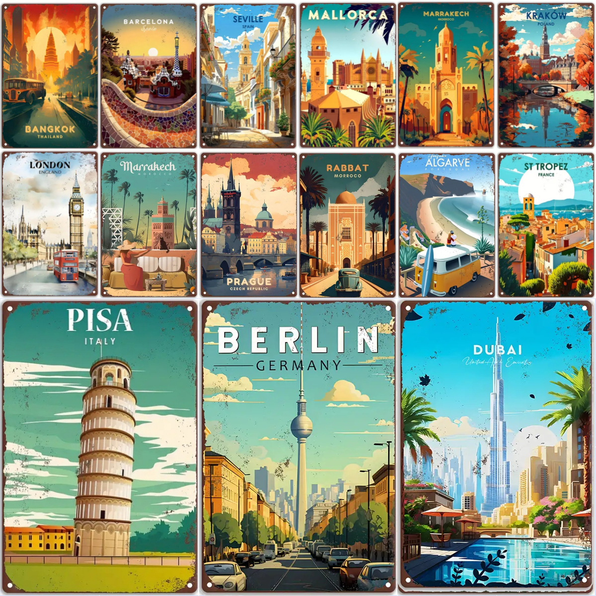 Vintage Travel Round The World - đánh giá và giá Home Office Dubai