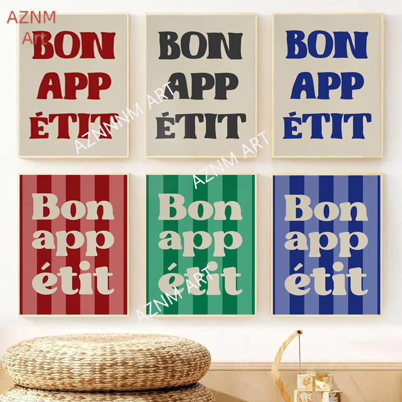1pc Bon Appetit Art Poster Fre - đánh giá và giá Home Office Minimalist