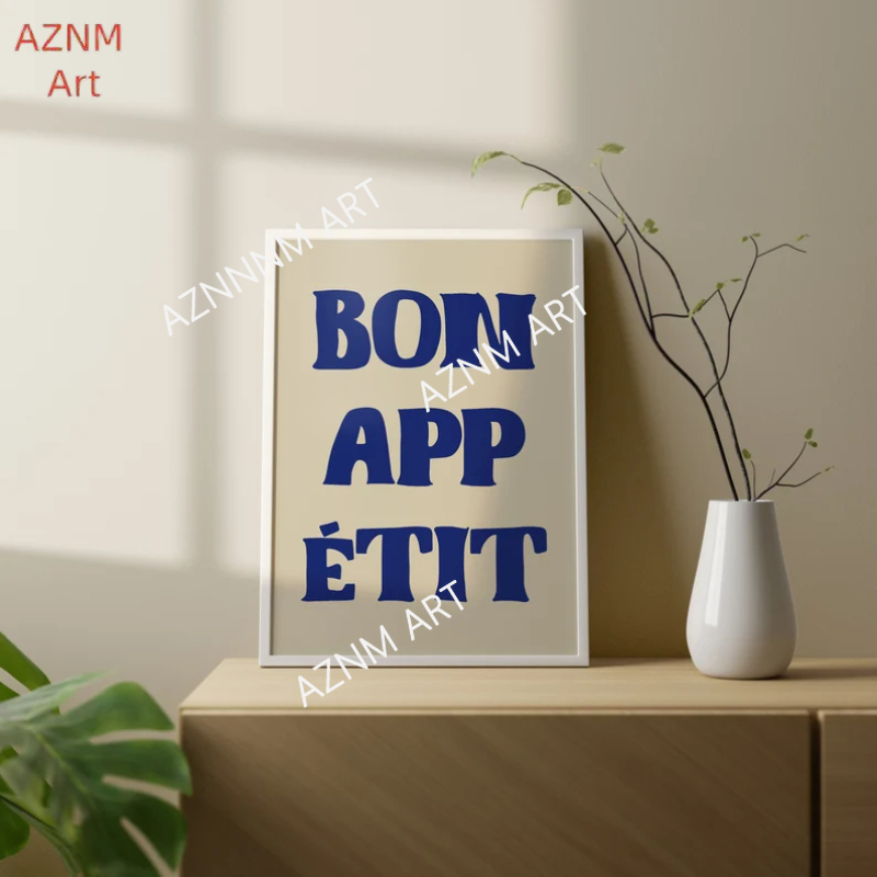 1pc Bon Appetit Art Poster Fre - đánh giá và giá Home Office Minimalist