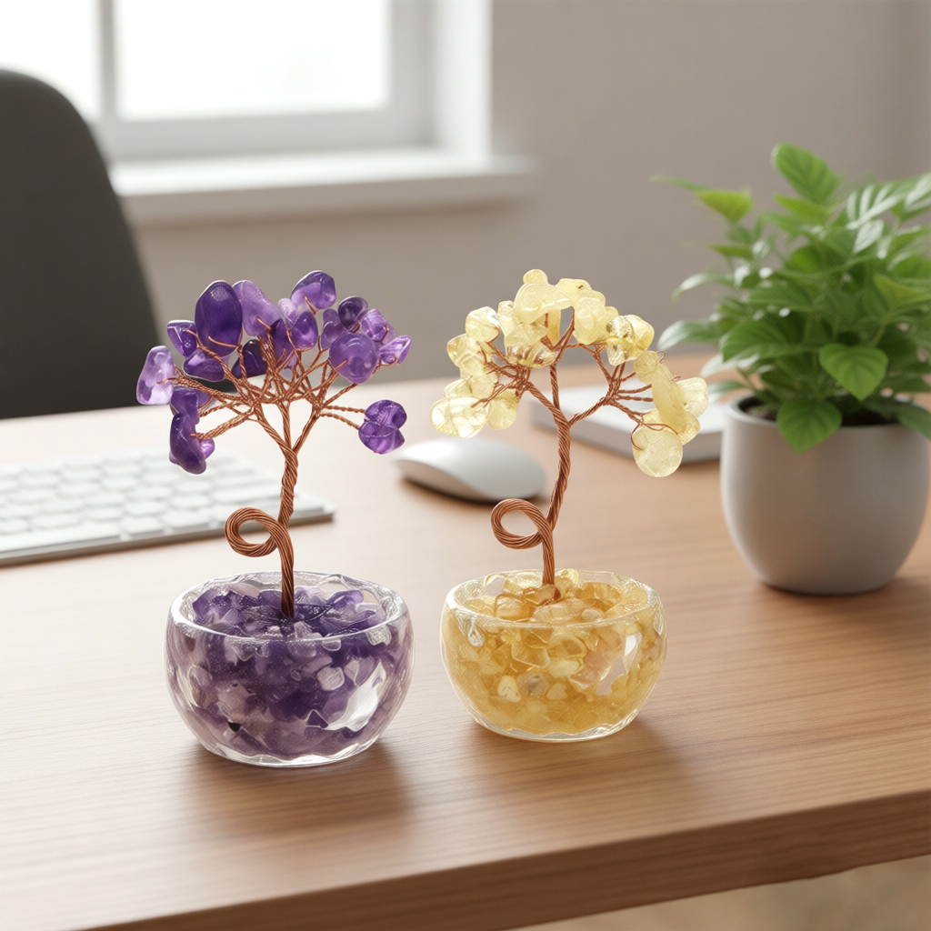 Natural Gemstone Crystal Lucky - đánh giá và giá Home Office In Living Room