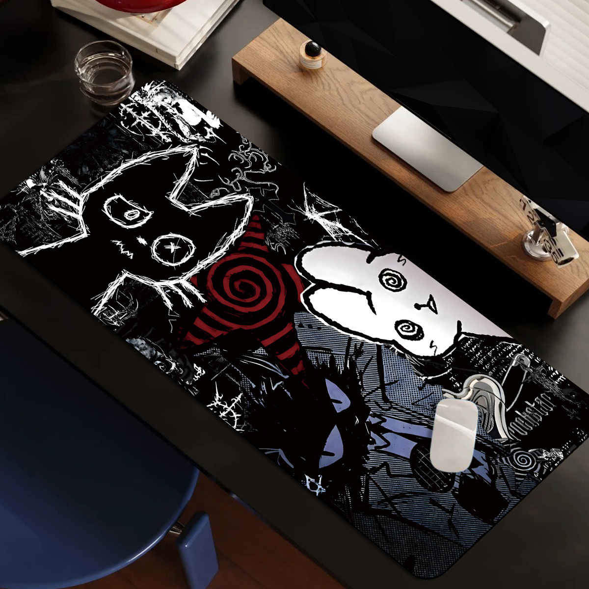 Dark Aesthetic Gothic Cat And  - đánh giá và giá Mousepad Xl Extended